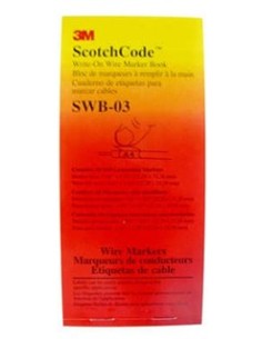 3M SWB-3 60 TAGS FOR 6 TO 15 MM WIRE 25,4 x 72,4 MM BY 5 BOOKS