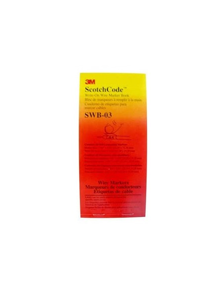 3M SWB-3 60 TAGS FOR 6 TO 15 MM WIRE 25,4 x 72,4 MM BY 5 BOOKS