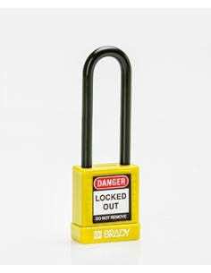 BRADY CADENAS NYLON JAUNE - ANSE 75 MM