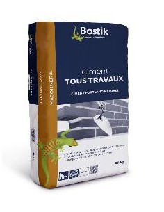 BOSTIK CIMENT TOUS TRAVAUX BLANC - 25 KG