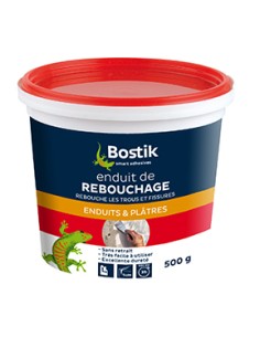 BOSTIK ENDUIT DE REBOUCHAGE PATE - 500 GR