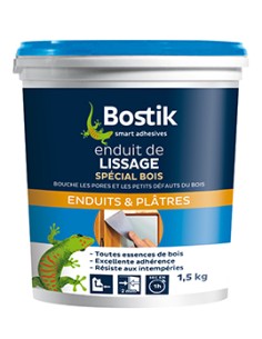 BOSTIK ENDUIT DE LISSAGE SPECIAL BOIS - 1,5 KG