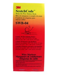 3M SWB-4 30 TAGS FOR 8 TO 40 MM WIRE 25,4 x 149,8 MM BY 5 BOOKS