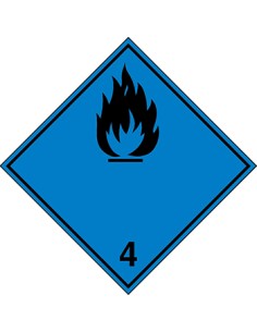 PANNEAU ADR 4.3 GAZ INFLAMMABLES CONTACT DE L'EAU